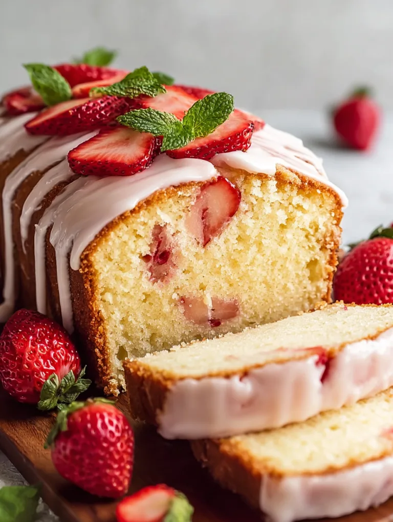 Moist Strawberry Pound Cake