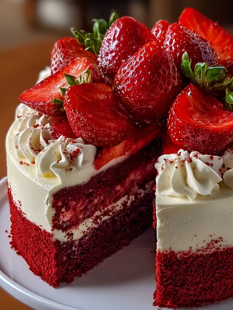 Red Velvet Strawberry Cheesecake
