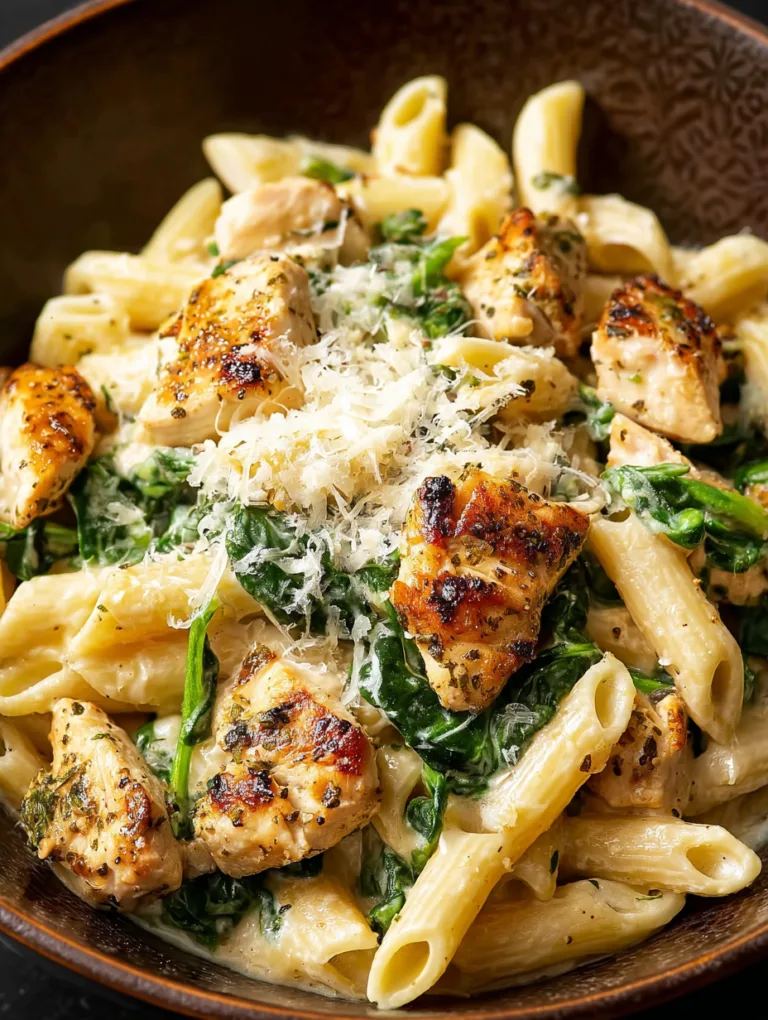 Creamy Chicken Spinach Pasta