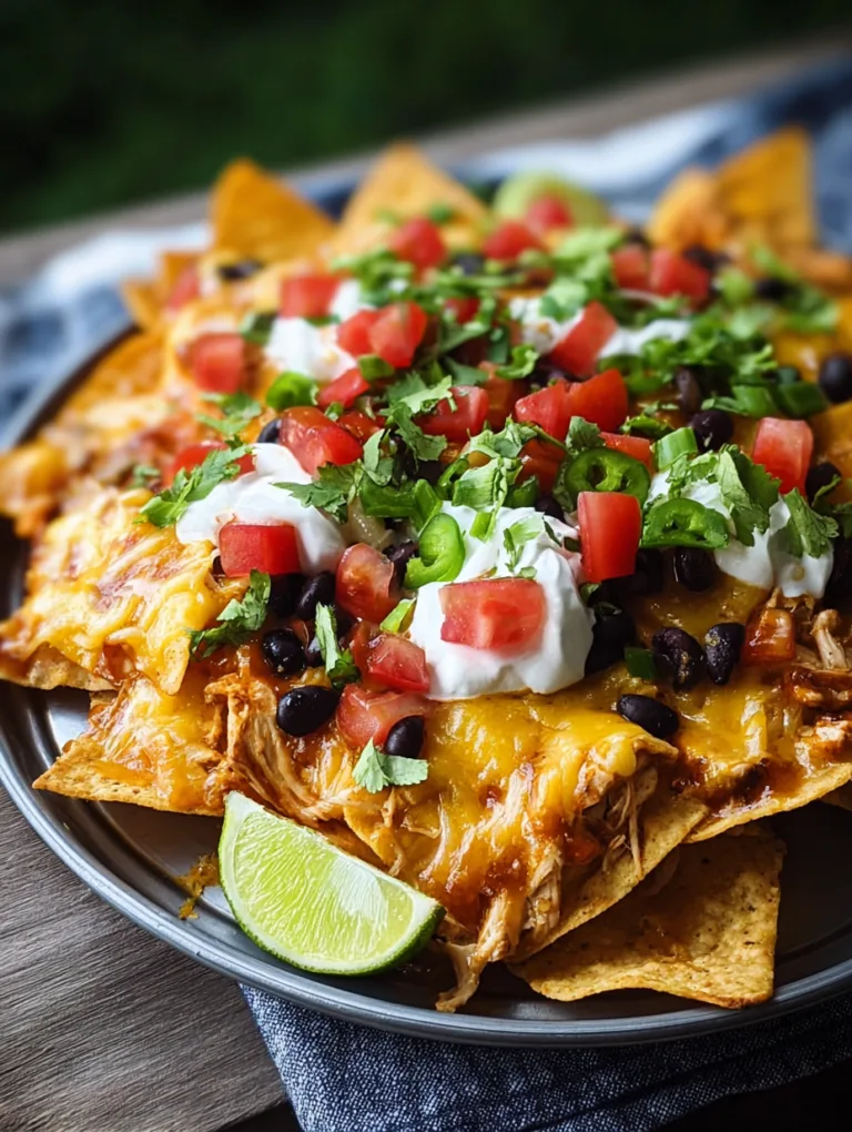 Savory Chicken And Black Bean Nachos
