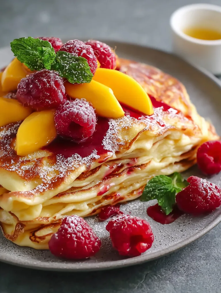 Tray Bake Pancake with Raspberry and Mango