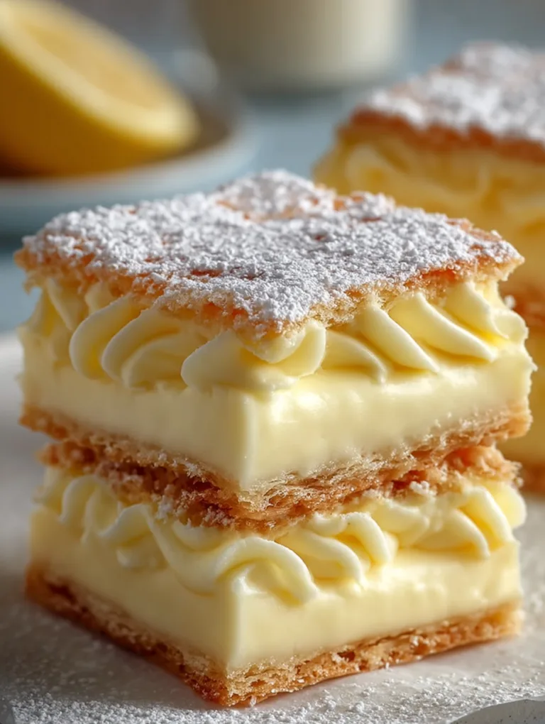 Vanilla Custard Cream Squares