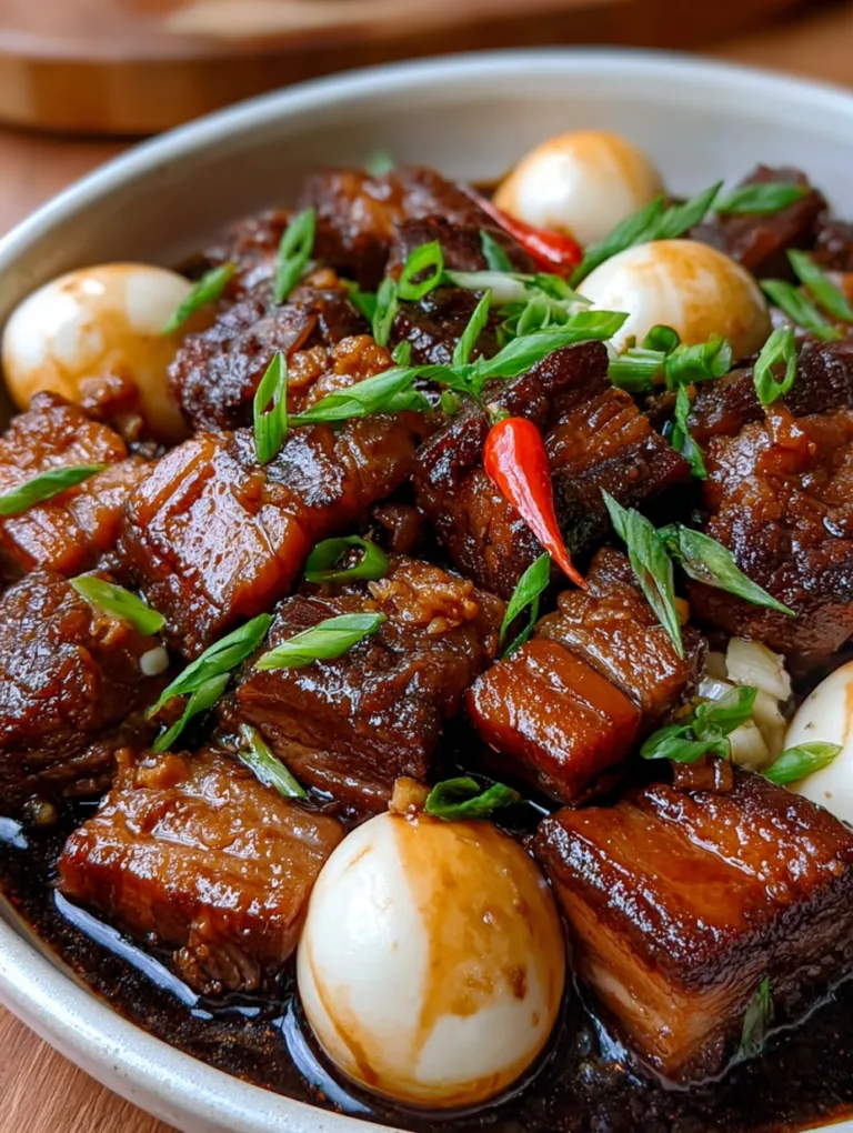 Savory beef Belly with Boiled Eggs in Oyster Sauce Delight