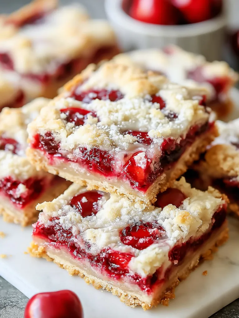 Cherry Pie Bars Recipe Easy Homemade Dessert