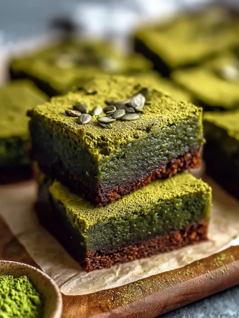 Decadent Matcha Brownies