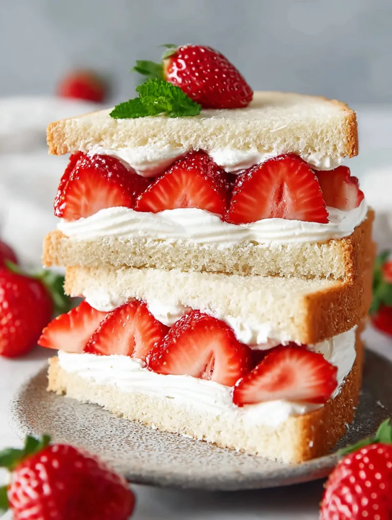 Delicious Strawberry Sandwiches