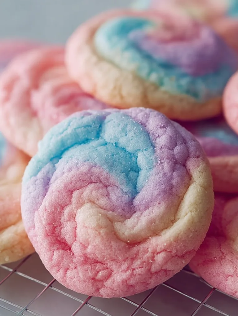Fluffy Cotton Candy Cookies