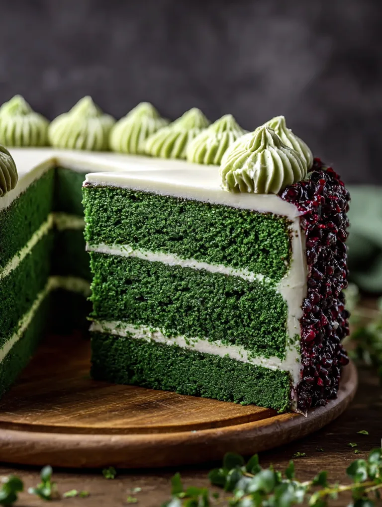Decadent Green Velvet Cake