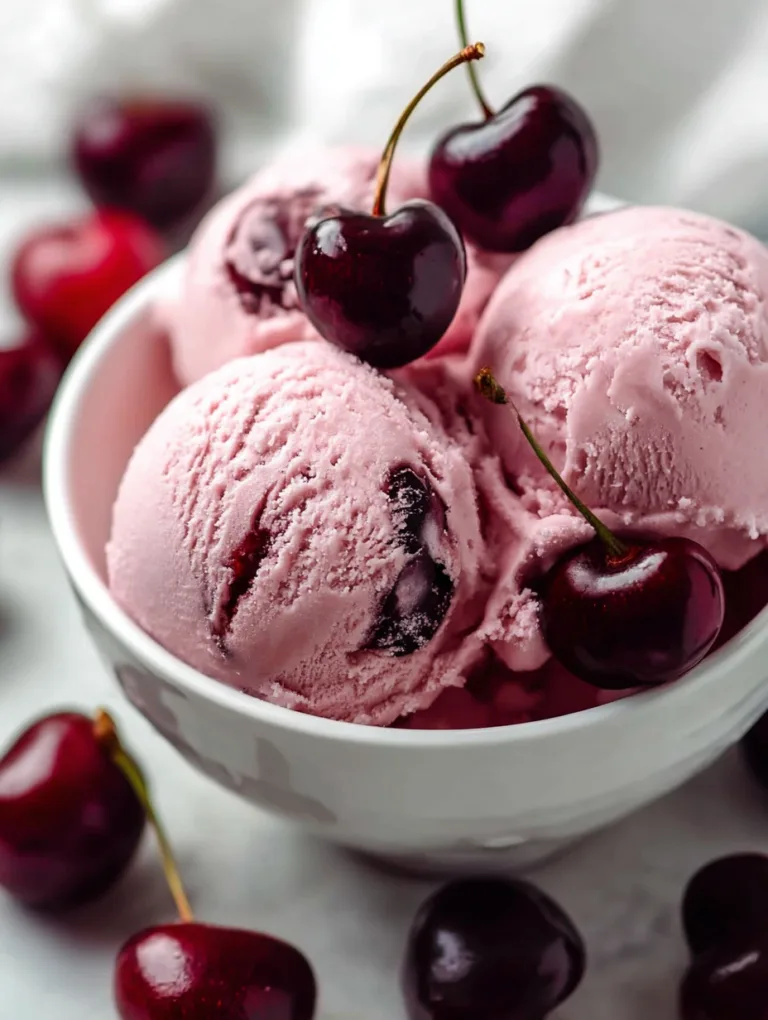 Healthy Cherry Greek Frozen Yogurt
