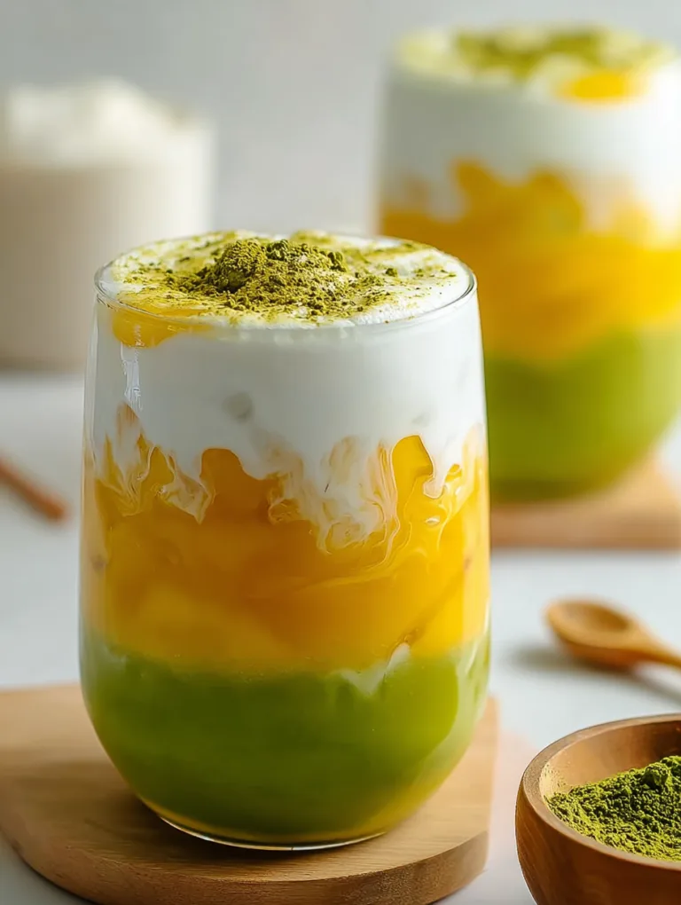 Iced Mango Matcha Latte Recipe