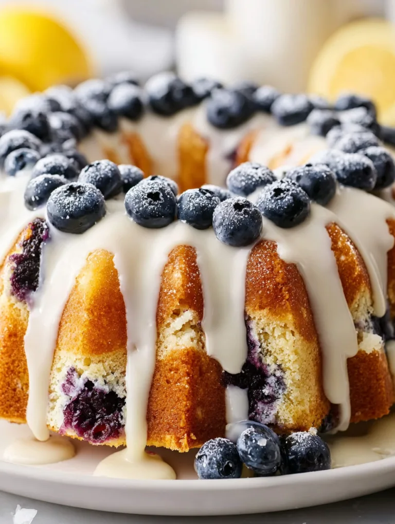 Lemon Blueberry Bundt Cake Recipe Easy and Delicious