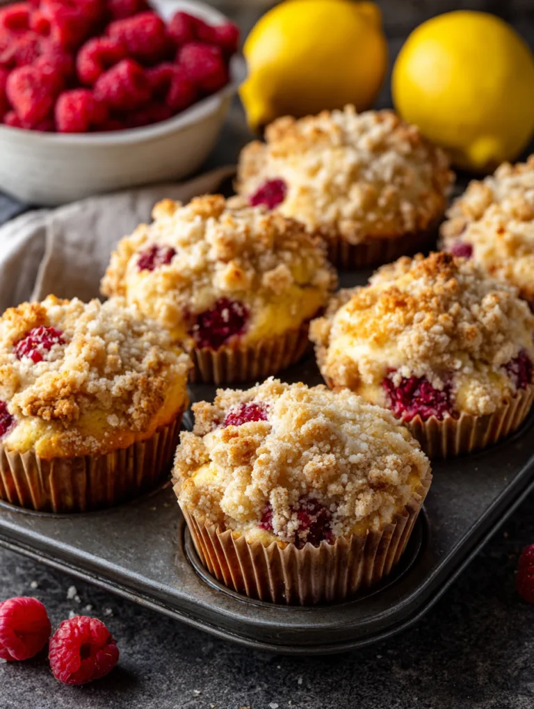 Lemon Raspberry White Chocolate Muffins