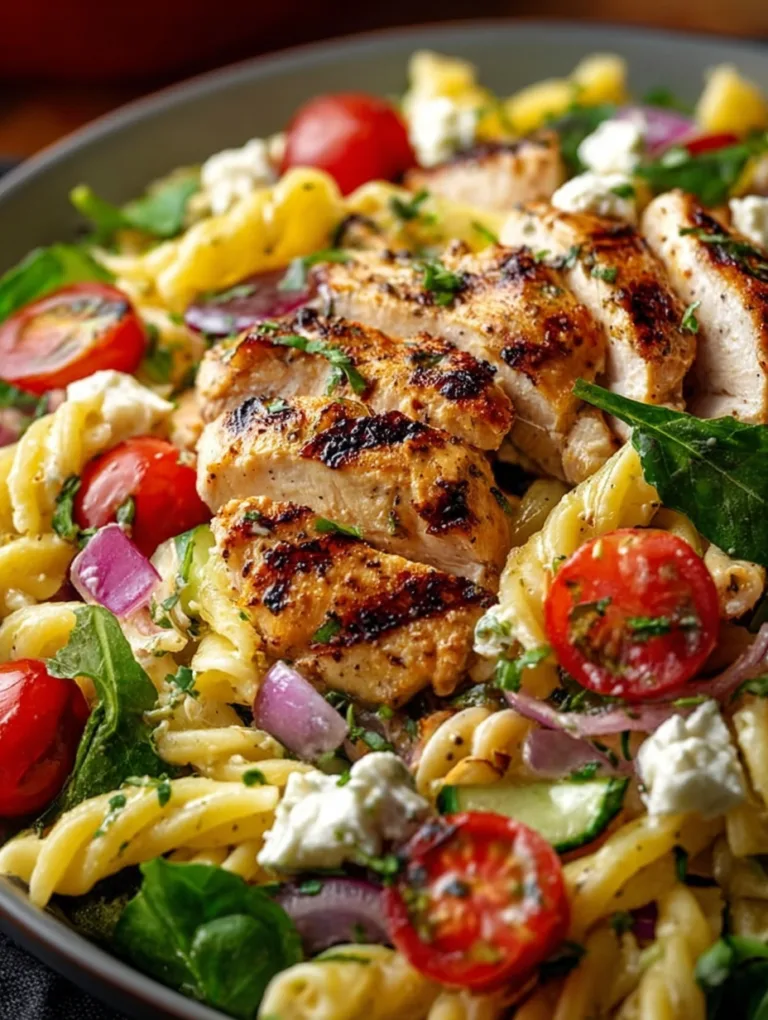 Mediterranean Chicken Pasta Salad