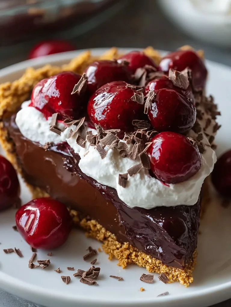 No-Bake Chocolate Cherry Pie