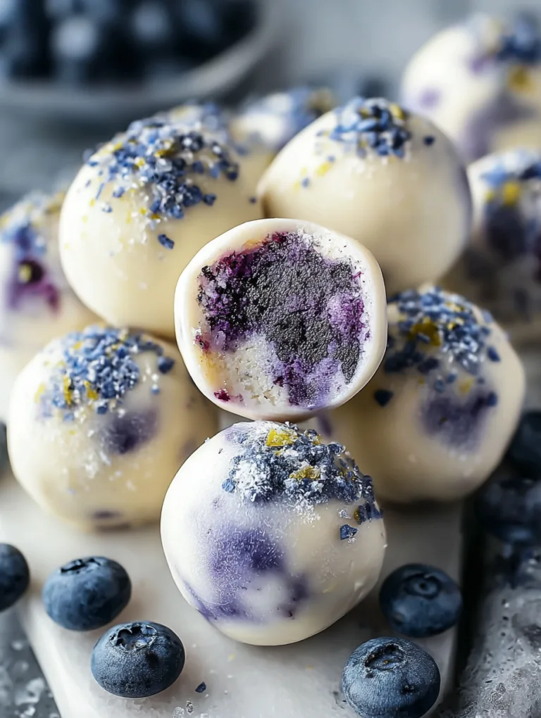 Heavenly White Chocolate Blueberry Truffles
