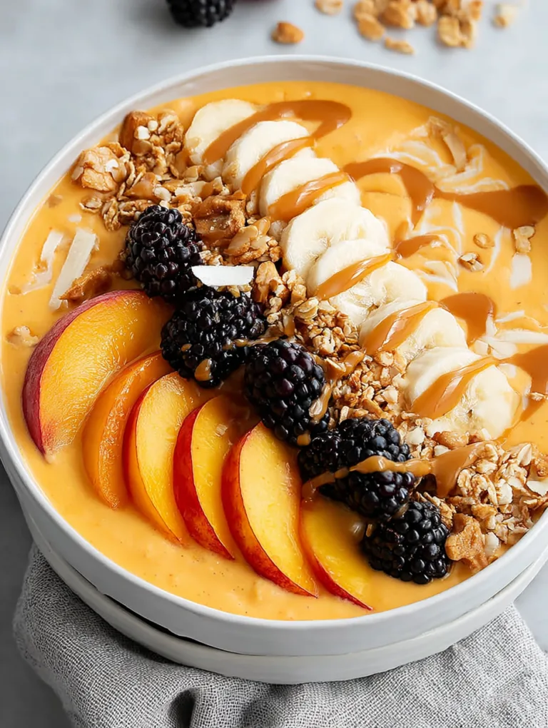 Apricot Oatmeal Fruit Smoothie Bowls