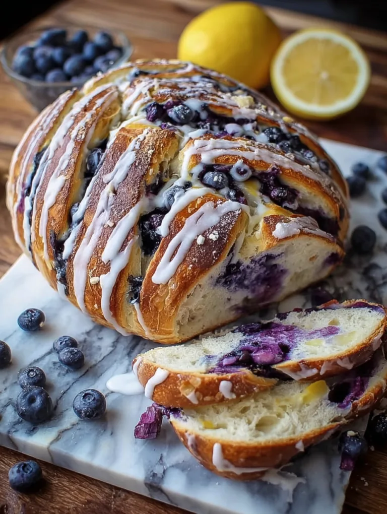 Easy Blueberry Sourdough Bread with Lemon Twist