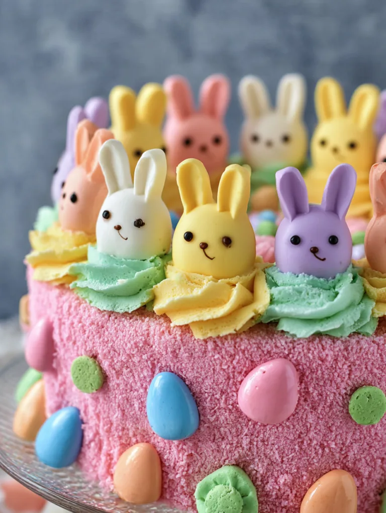 Bunny Peep Easter Cake (Colorful & Fun Family Dessert)
