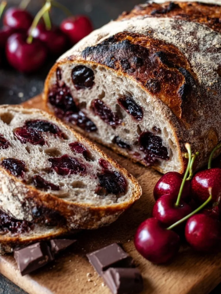 Chocolate Cherry Sourdough Bread (Rich, Moist & Easy Recipe)