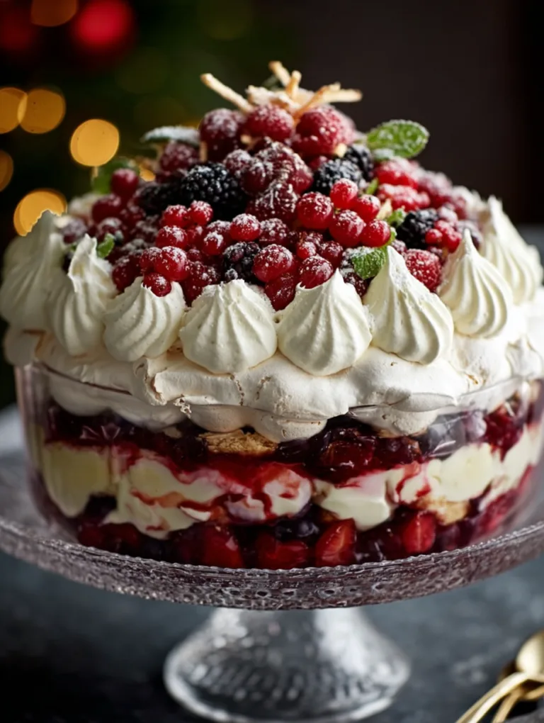 Christmas Pavlova Trifle (Festive, Creamy & Easy Holiday Dessert)