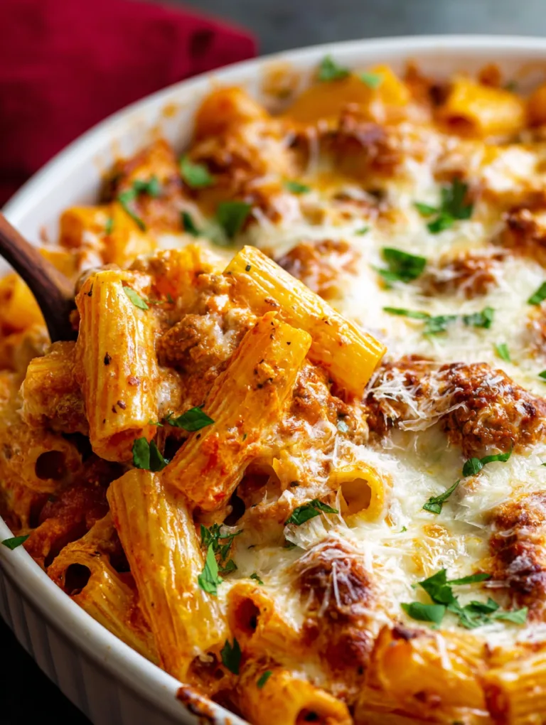 Creamy Baked Rigatoni (Cheesy, Comforting & Easy Pasta Recipe)
