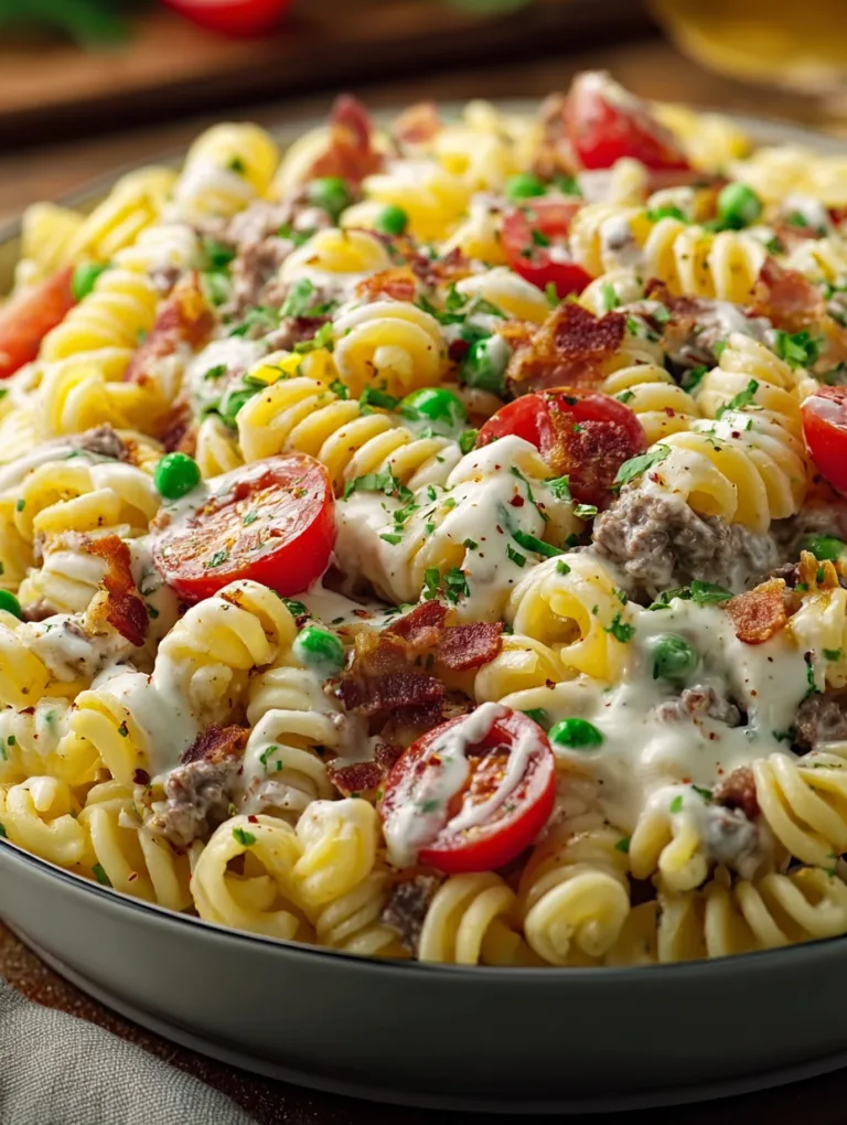 Creamy Beef Ranch Pasta Salad Recipe Easy and Delicious