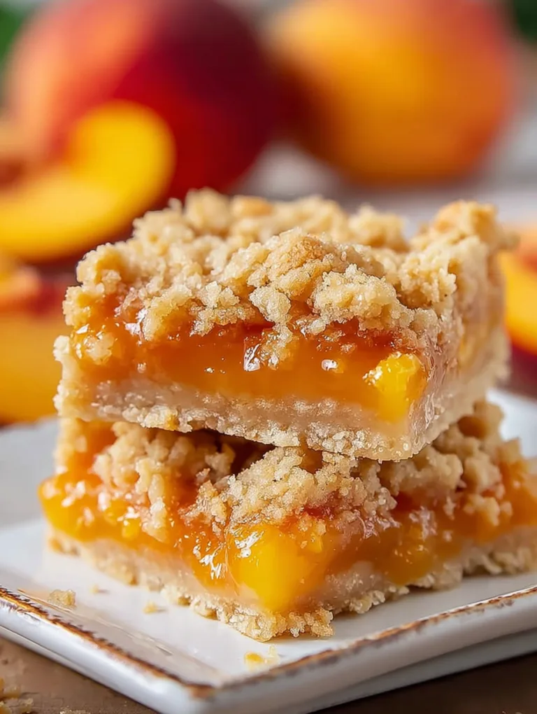Easy Peach Crumb Bars