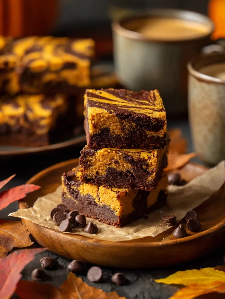 Fudgy Pumpkin Bars with Chocolate Swirl Recipe