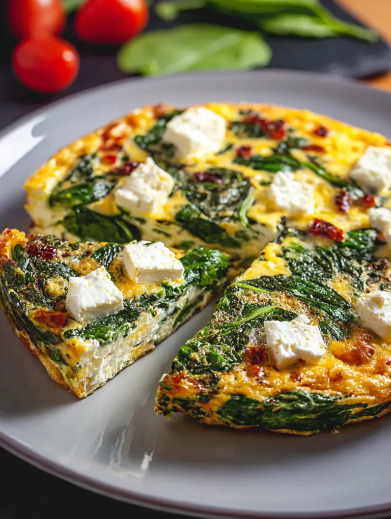 Savory Feta and Spinach Frittata (Easy & Healthy)
