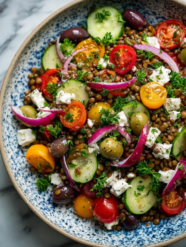 Mediterranean Lentil Salad (Healthy & Easy)