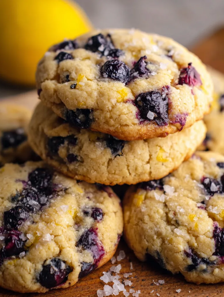 Lemon Blueberry Sourdough Cookies