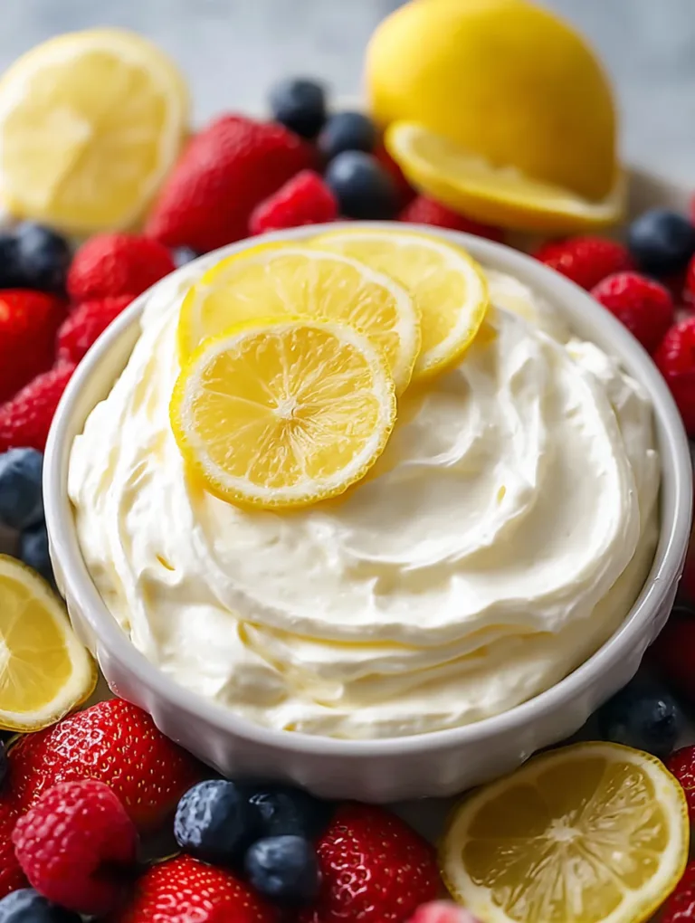 Lemon Cheesecake Fruit Dip (Creamy, Fresh & Easy Dessert)