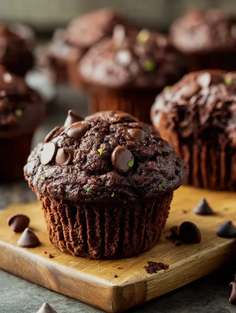 Moist Sourdough Chocolate Zucchini Muffins (Rich, Soft & Easy Recipe)