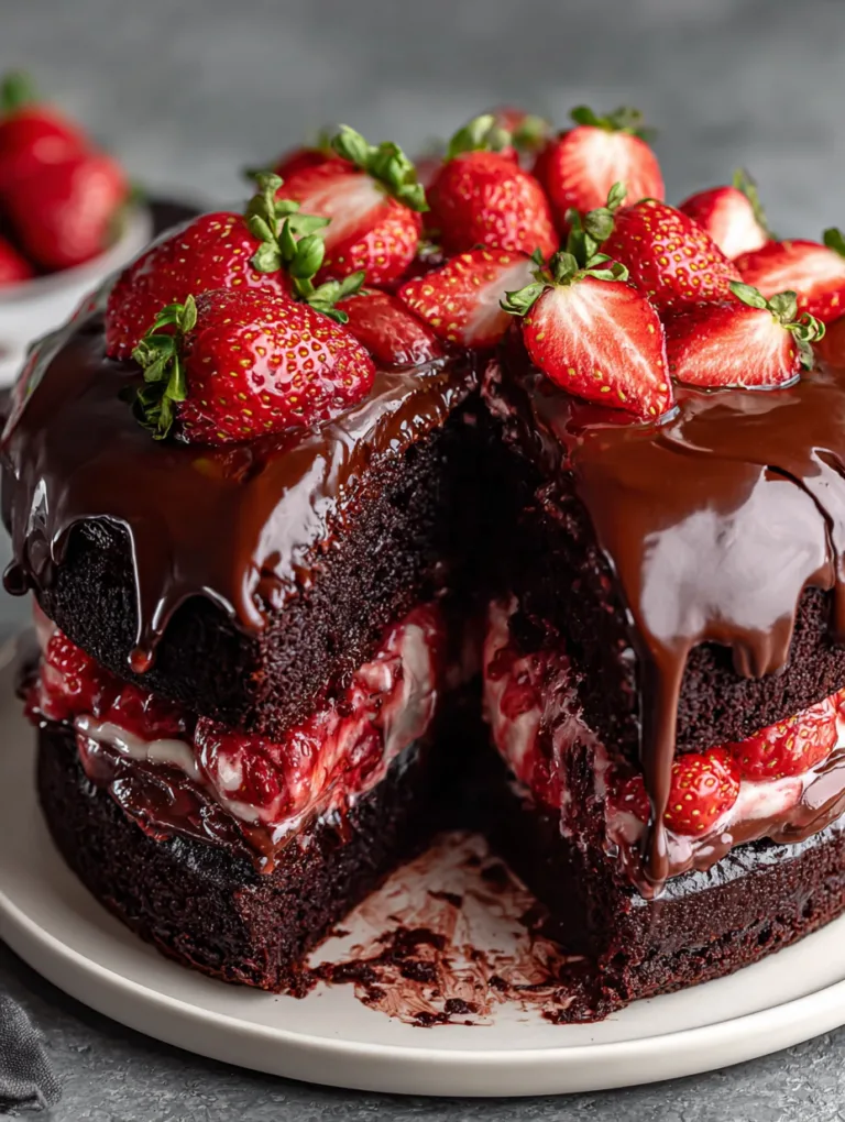 Indulgent Strawberry Chocolate Shell Cake That Wows Every Time