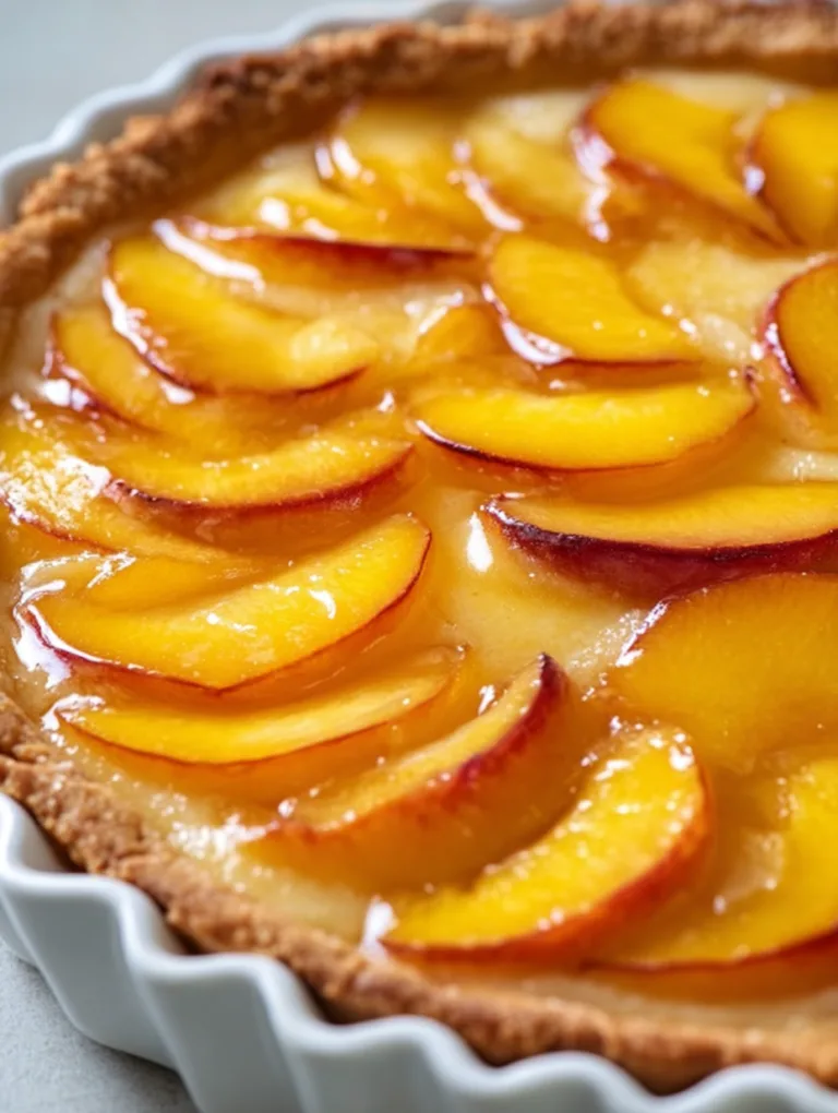 Homemade Peach Custard Pie