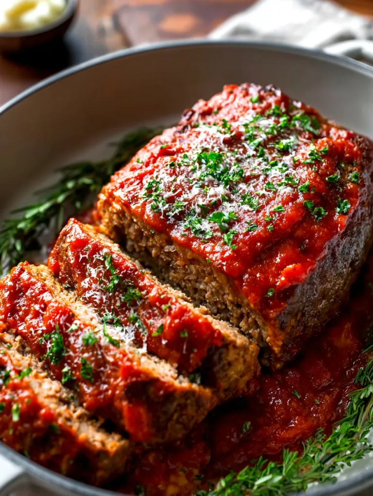 Italian Meatloaf with Marinara Sauce: Comfort Food Magic