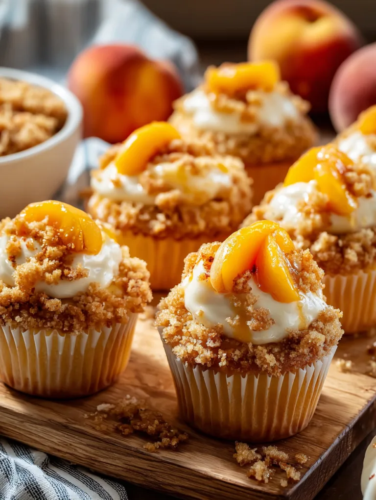 Peach Cobbler Cupcakes