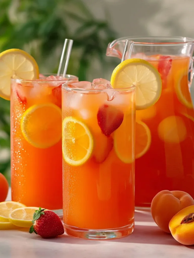 Peach Strawberry Lemonade