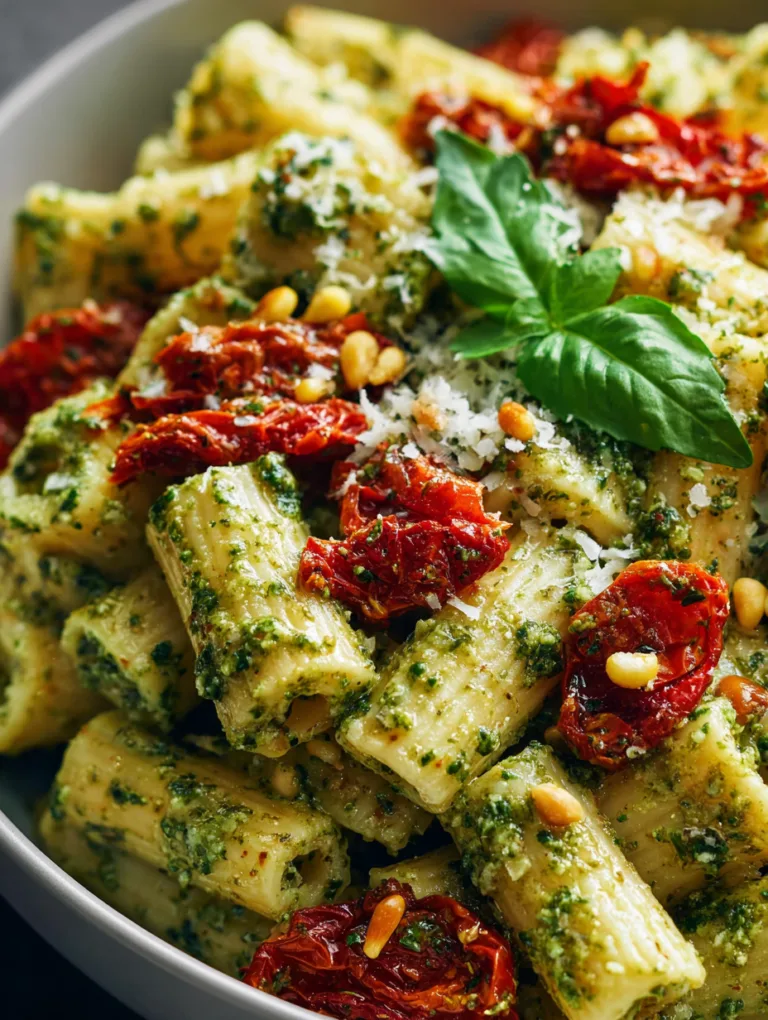 Pesto Pasta with Roasted Tomatoes