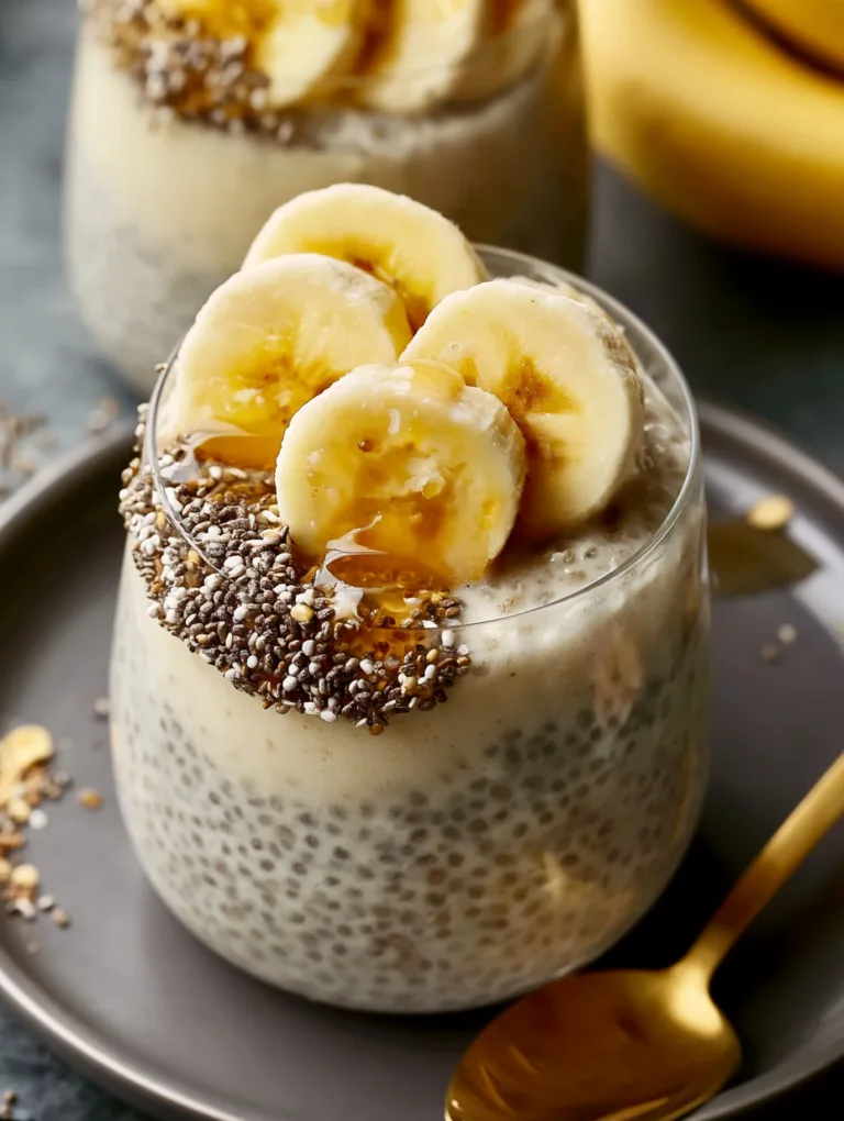Banana Chia Honey Milk Pudding