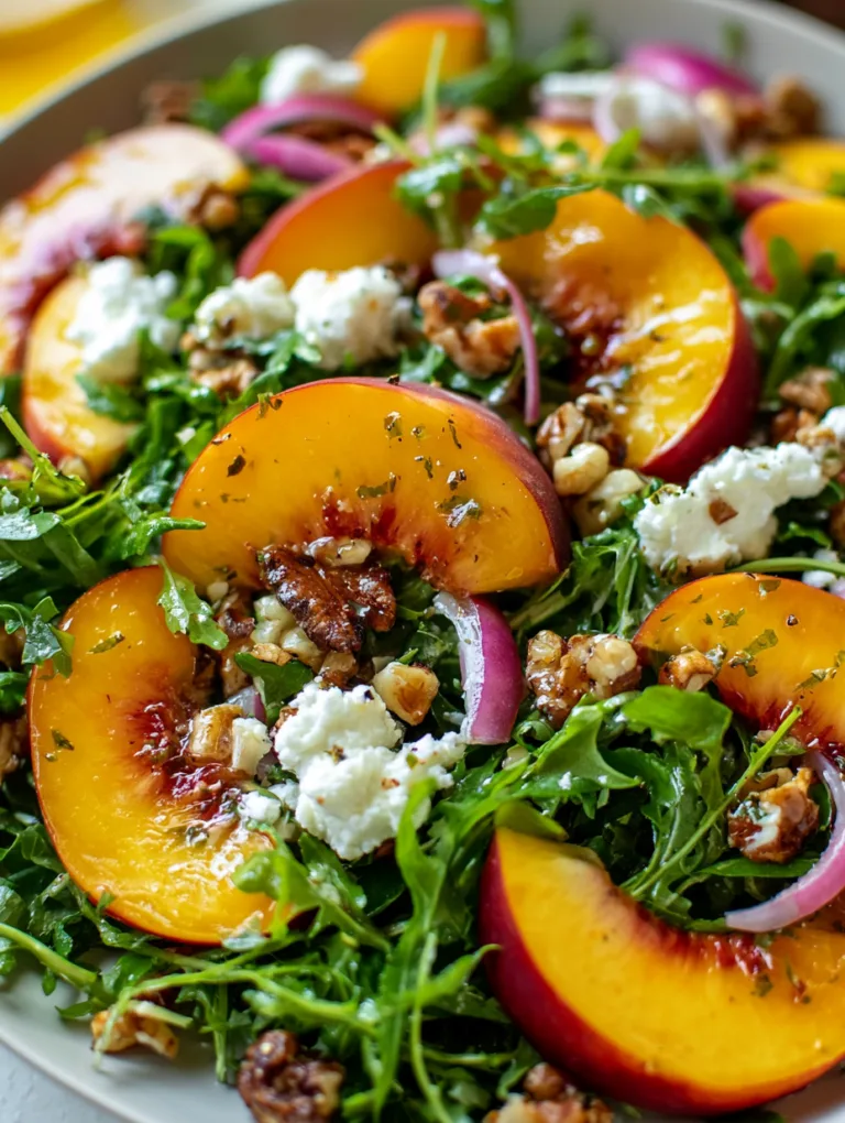 Easy Peach Arugula Salad