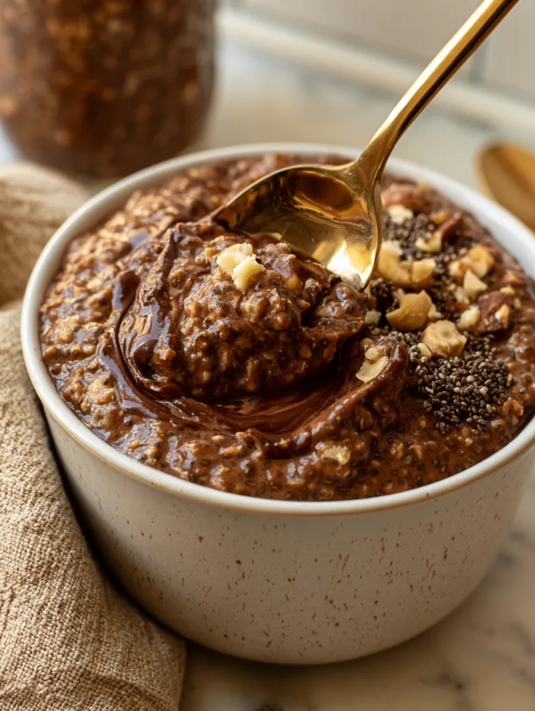 Healthy Chocolate Peanut Butter Chia Oats