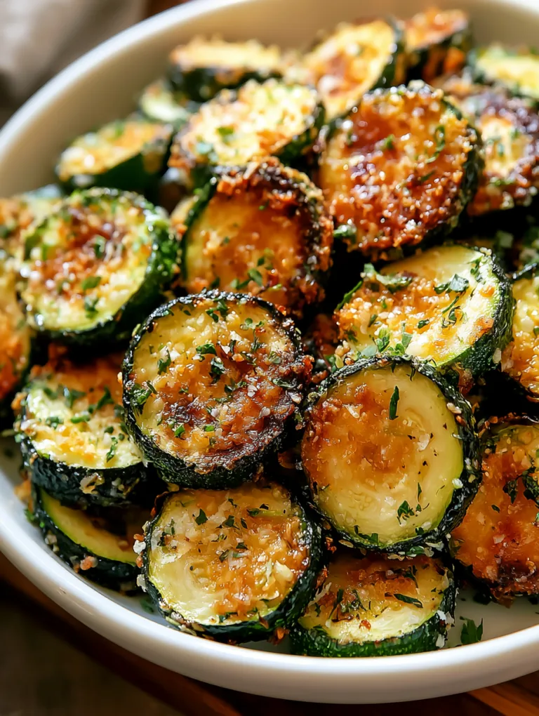 Irresistibly Crunchy Garlic Parmesan Roasted Zucchini