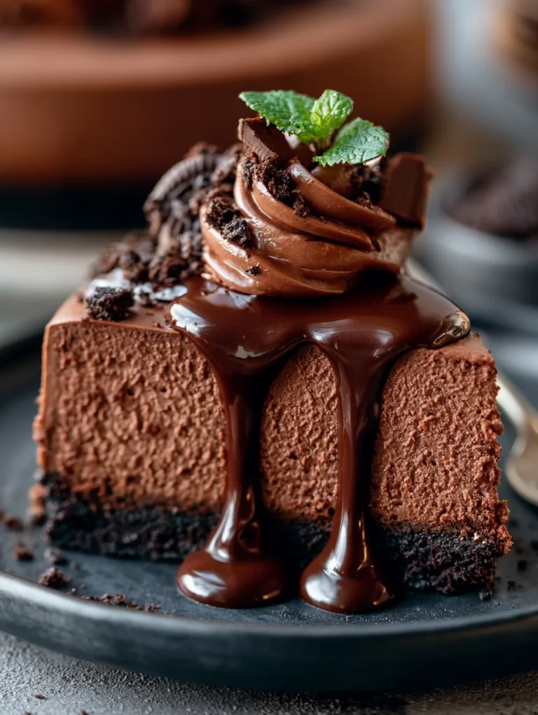 No-Bake Chocolate Cheesecake