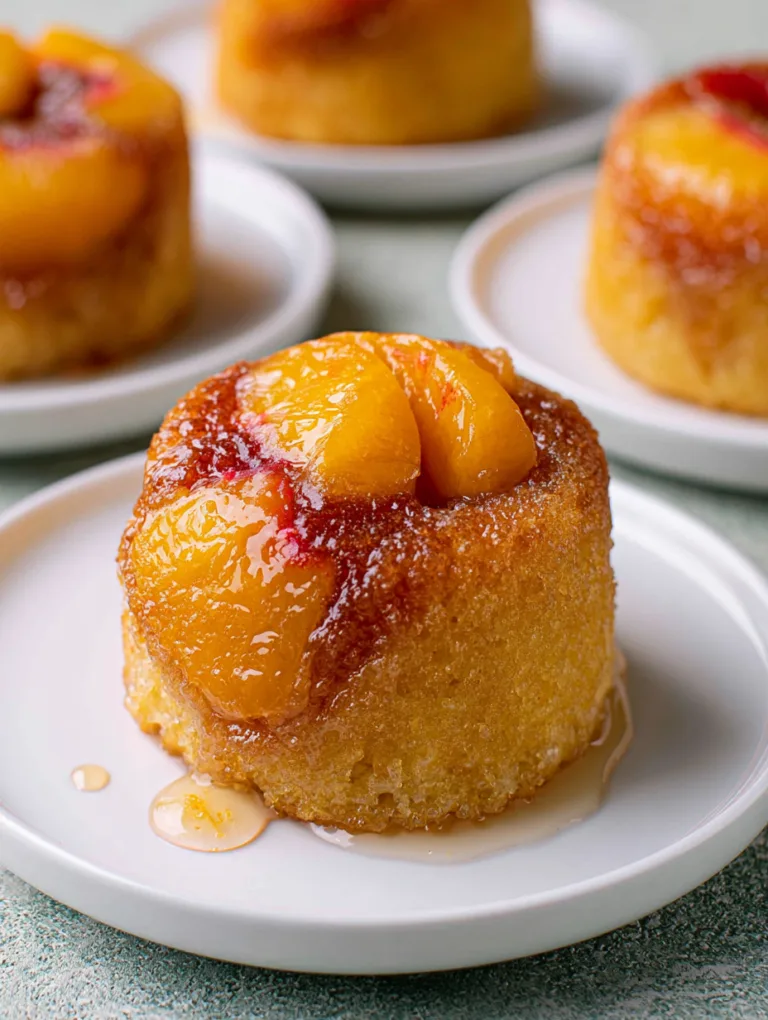 Peach Upside Down Mini Cakes