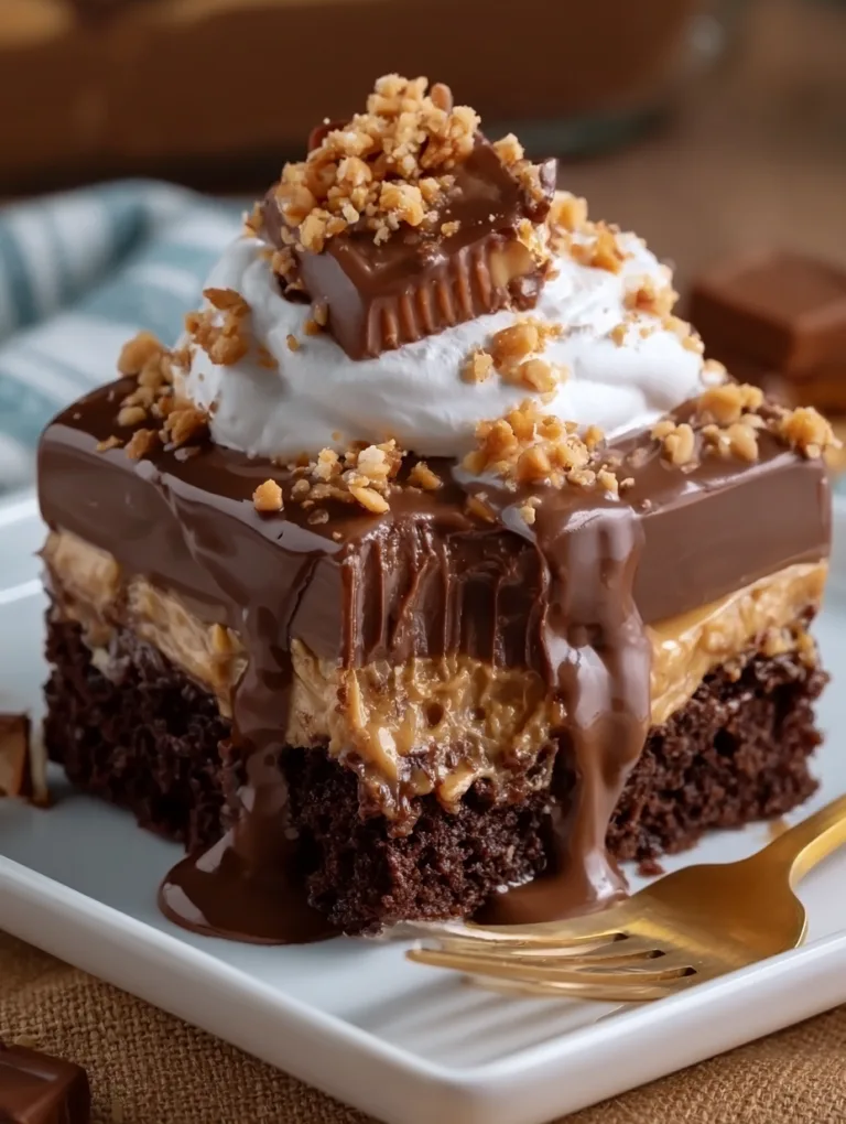 Chocolate Peanut Butter Cool Whip Pudding Cake