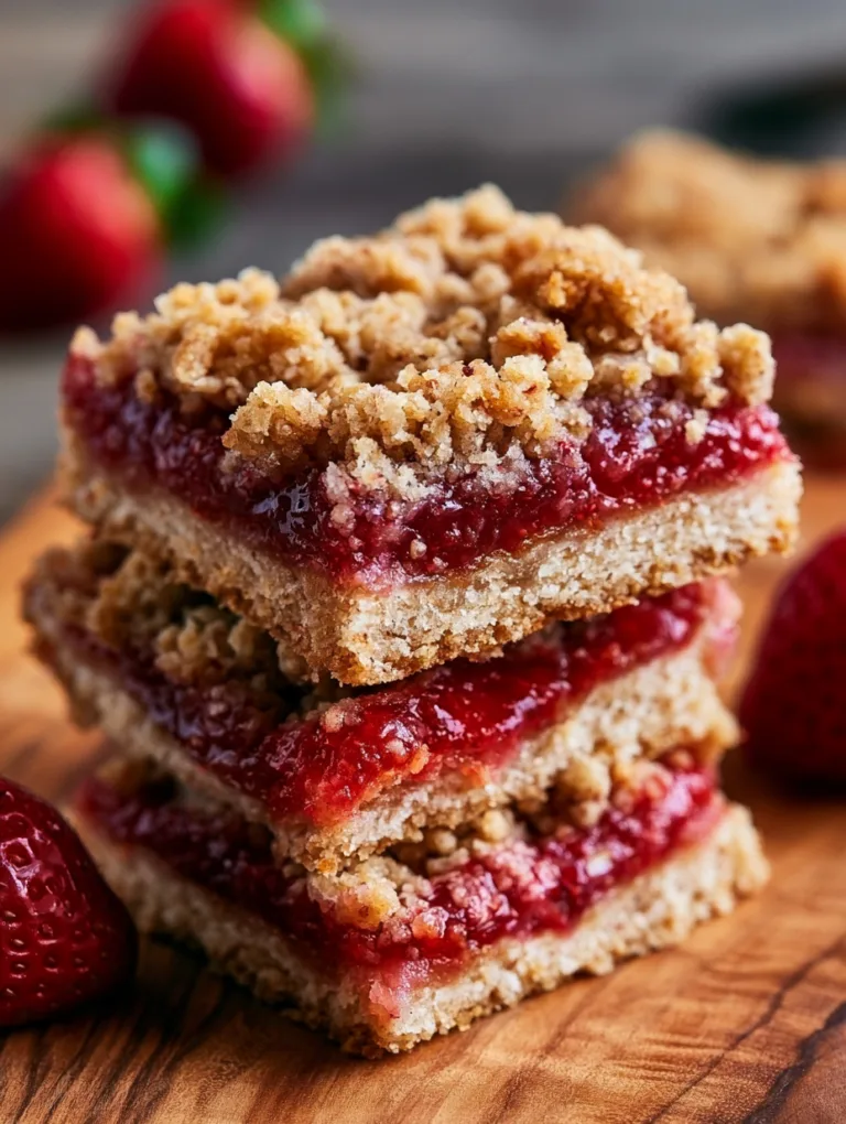 Strawberry Crumble Bars