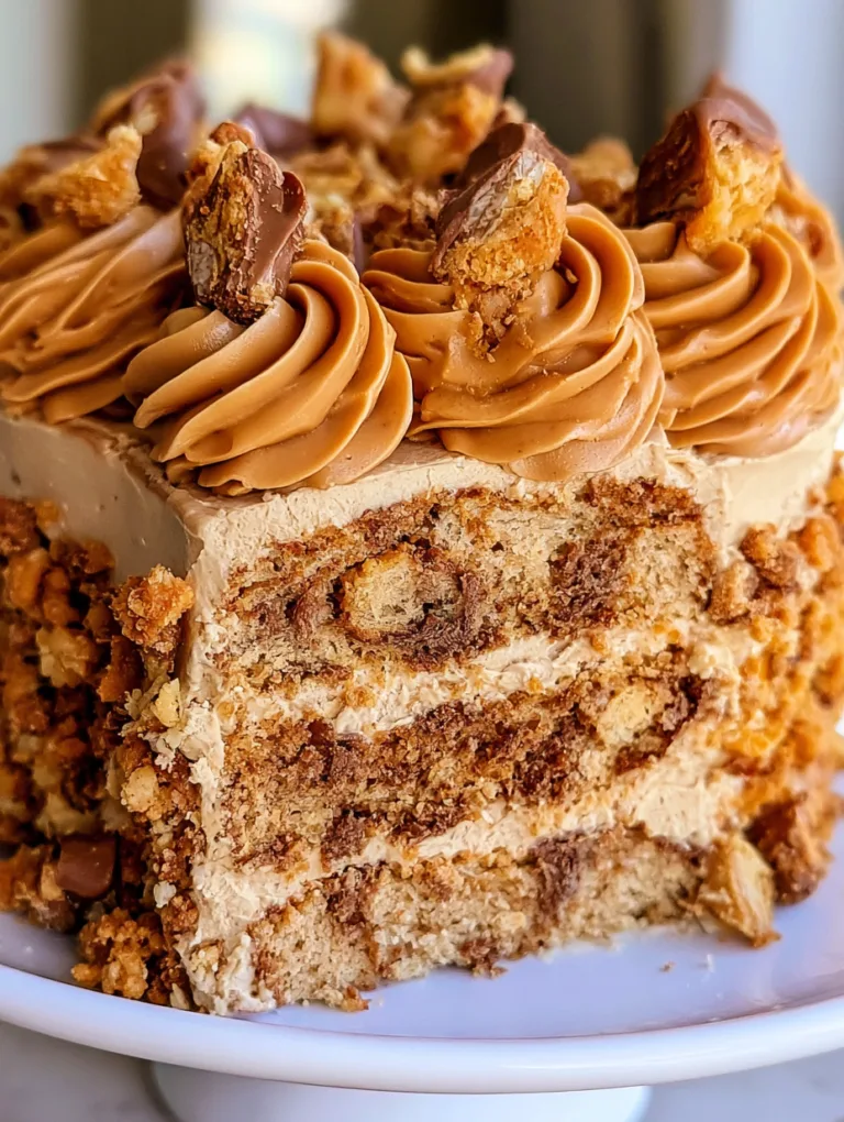 Butterfinger Cake Loaded with Crunch