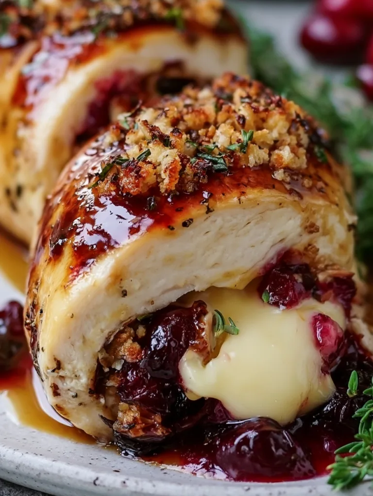 Cranberry Brie Stuffed Chicken