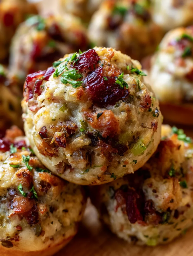 Cranberry Turkey Stuffing Balls